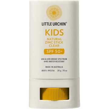 Little Urchin SPF50 Kids Natural Zinc Stick Clear 20g Woolworths