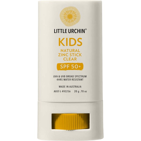 Little Urchin SPF50 Kids Natural Zinc Stick Clear 20g