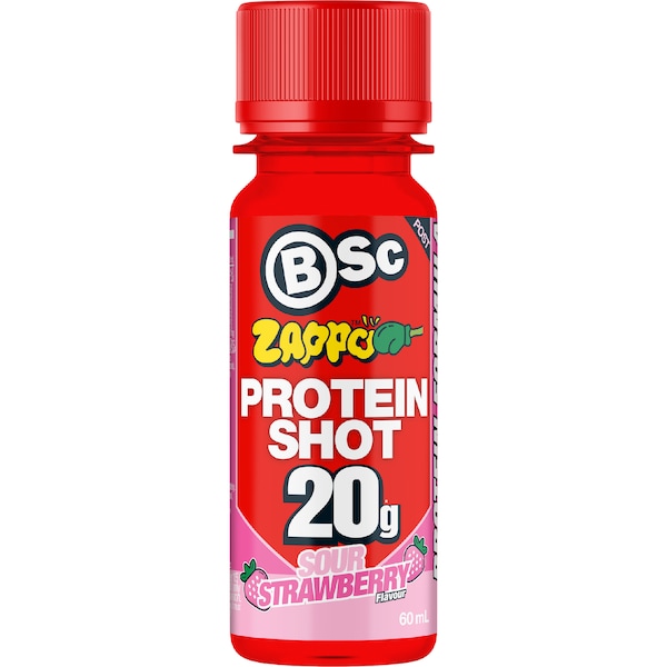 BSc 20g Protein Shot Zappo Sour Strawberry 60mL