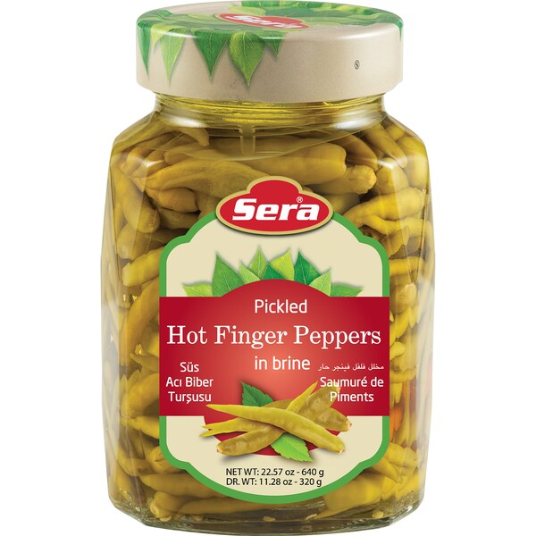 Sera Hot Finger Peppers In Brine 640g