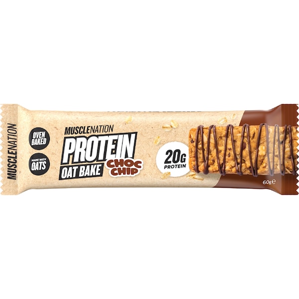 Muscle Nation Protein Oat Bake Bar Choc Chip 60g