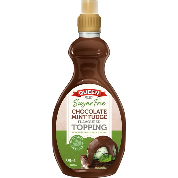 Queen Sugar Free Topping Chocolate Mint Fudge 355mL