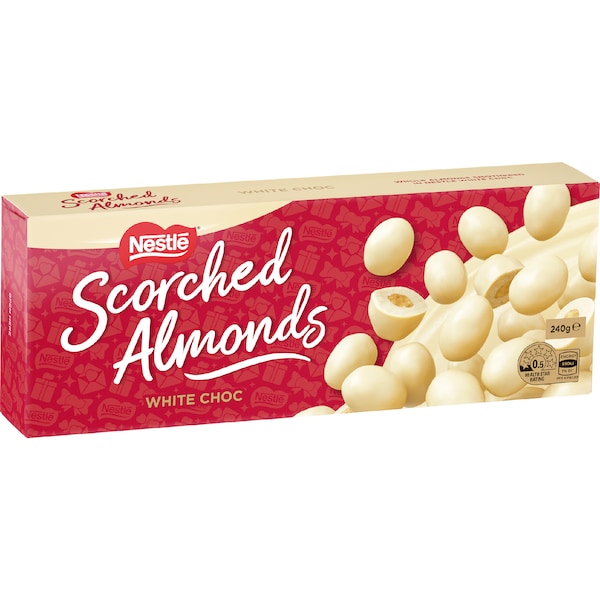 Nestle Scorched Almonds White Choc 240g