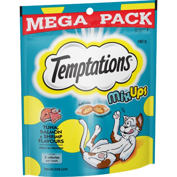 Temptations Mix Ups Cat Treats Tuna Salmon & Shrimp 180g