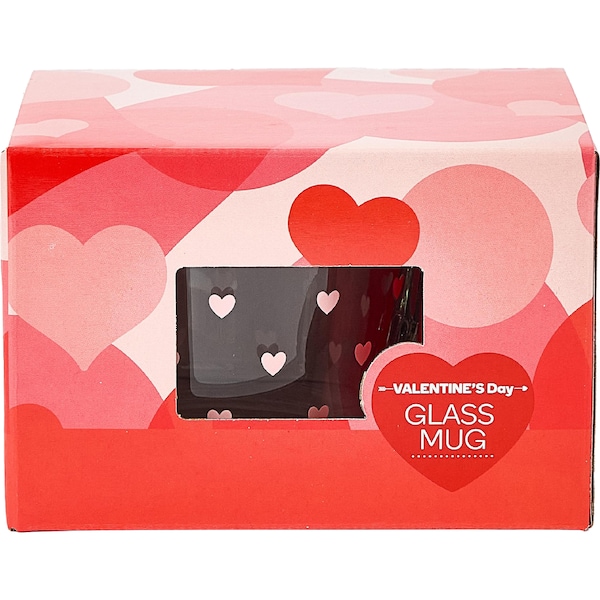 Valentine's Day Glass Heart Mug each
