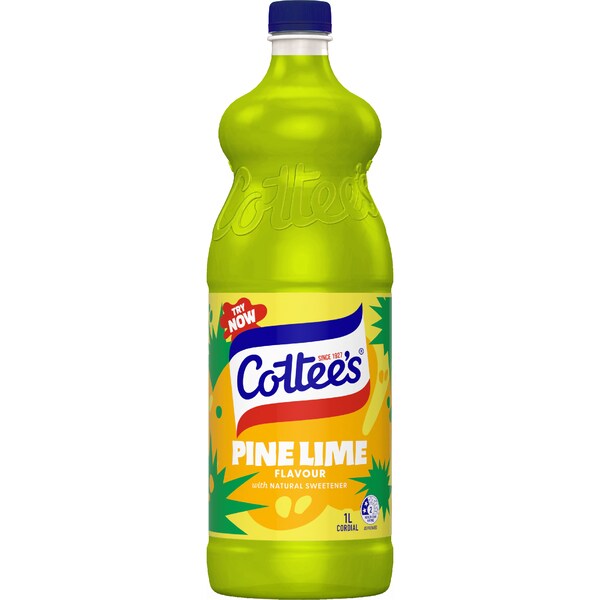 Cottee's Cordial Pine Lime 1L