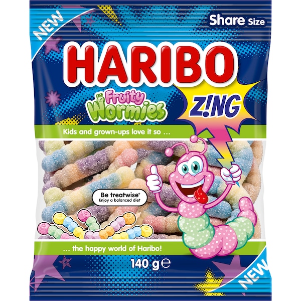 Haribo Fruity Wormies Share Size 140g
