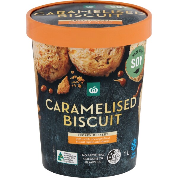 Woolworths Caramelised Biscuit Frozen Dessert 1L