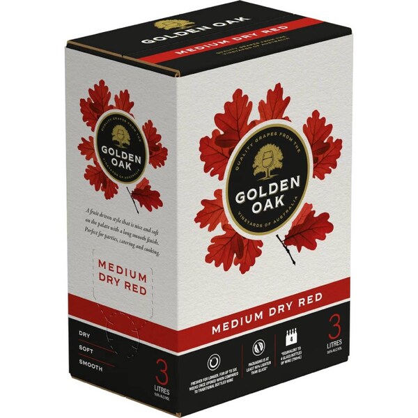 Golden Oak Medium Dry Red Cask 3L