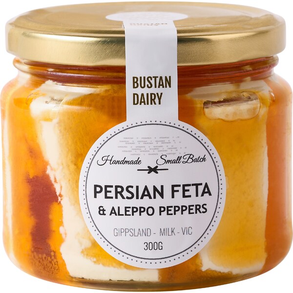 Bustan Dairy Persian Feta Cheese & Aleppo Peppers Marinated 300g