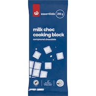 Woolworths Essentials Milk Choc Cooking Block