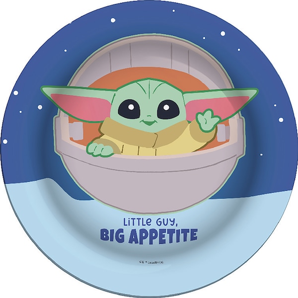 Christmas Melamine Plate Disney Star Wars Grogu each