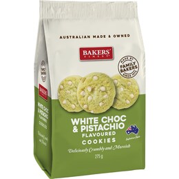 Bakers Bakers Finest White Choc & Pistachio Flavoured Cookies 275g