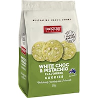 Bakers Finest White Choc & Pistachio Flavoured Cookies