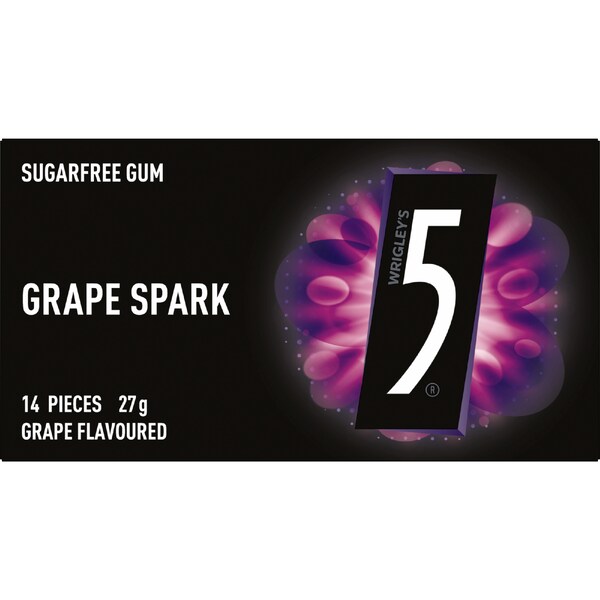 5Gum Grape Spark Sugar Free Chewing Gum 27g