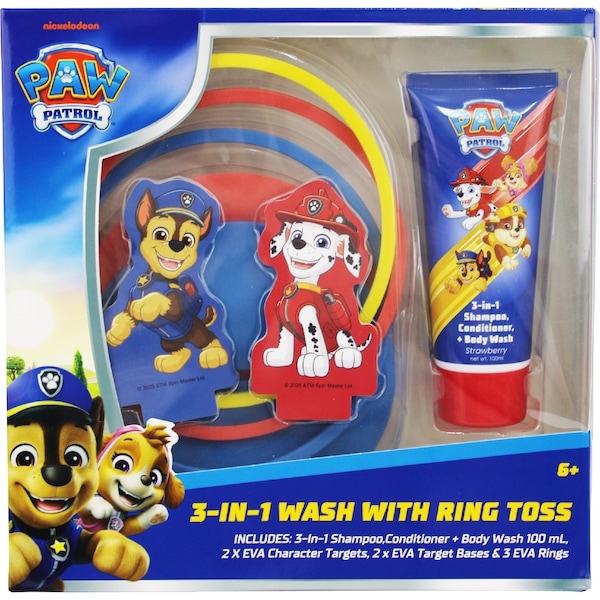 Hot Topic Paw Patrol 3 In 1 Wash With Ring Toss Bath Set each