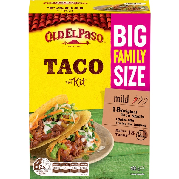 Old El Paso Taco Kit Big Family Size 495g