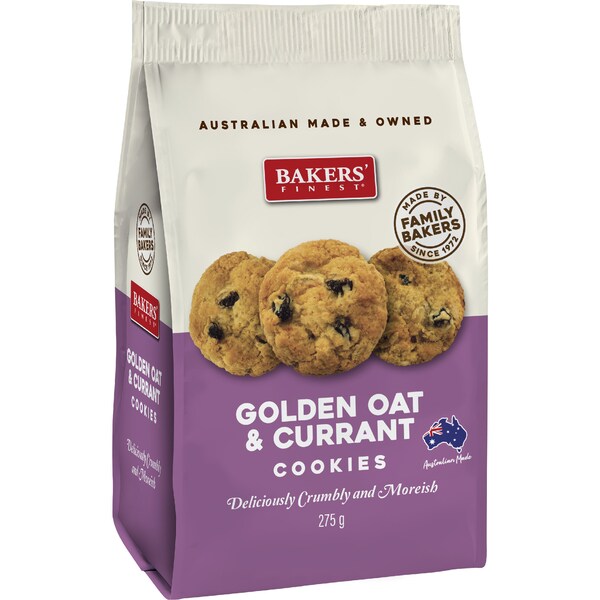 Bakers Finest Golden Oat & Currant Cookies 275g