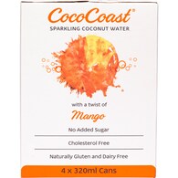 CocoCoast Sparkling Coconut Water Mango