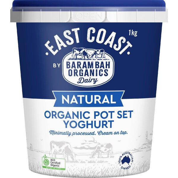 Barambah Organics Organic Pot Set Yoghurt Natural 1kg