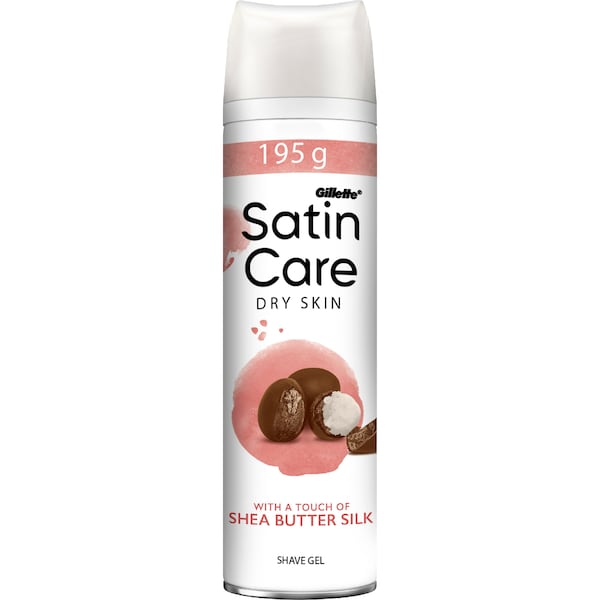 Gillette Satin Care Dry Skin Shaving Gel Shea Butter Silk 195g