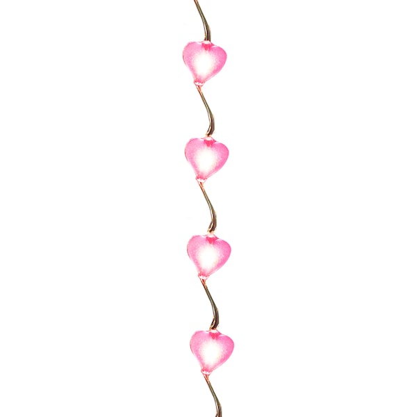 Mirabella Valentine's Day Heart Wire Lights Pink each