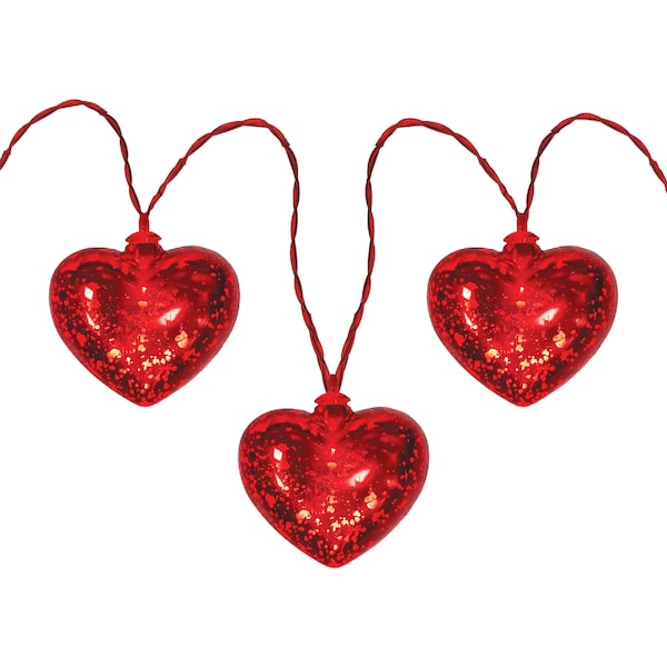 Mirabella Valentine's Day Heart String Lights Red each