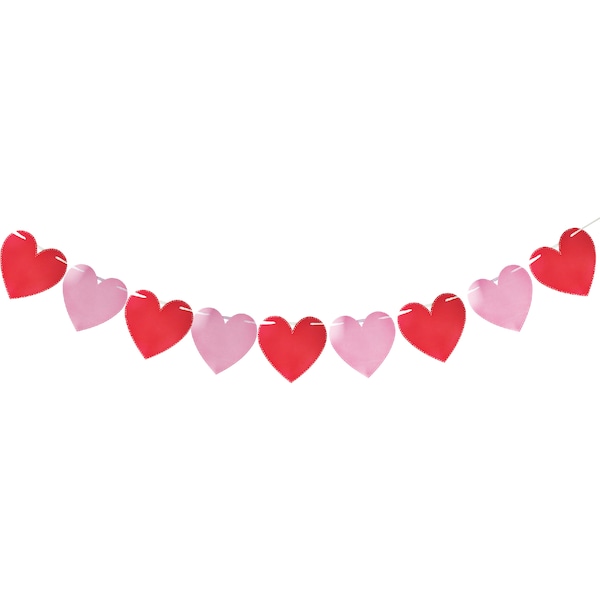 Mirabella Valentine's Day Heart Bunting 1.5m each