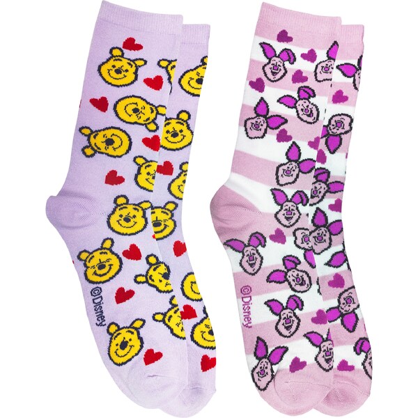 Valentine's Day Licensed Socks Winnie The Pooh 2 pack