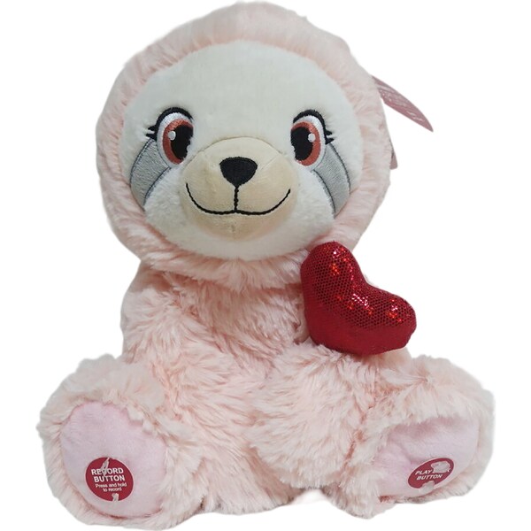 Valentine's Day Voice Recording Plush Sloth each