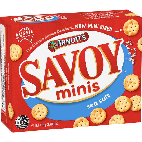 Arnott's Savoy Mini Crackers Sea Salt 170g
