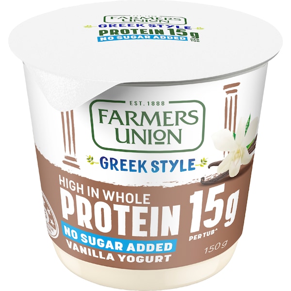 Farmers Union Greek Style High Protein Yoghurt Vanilla 150g