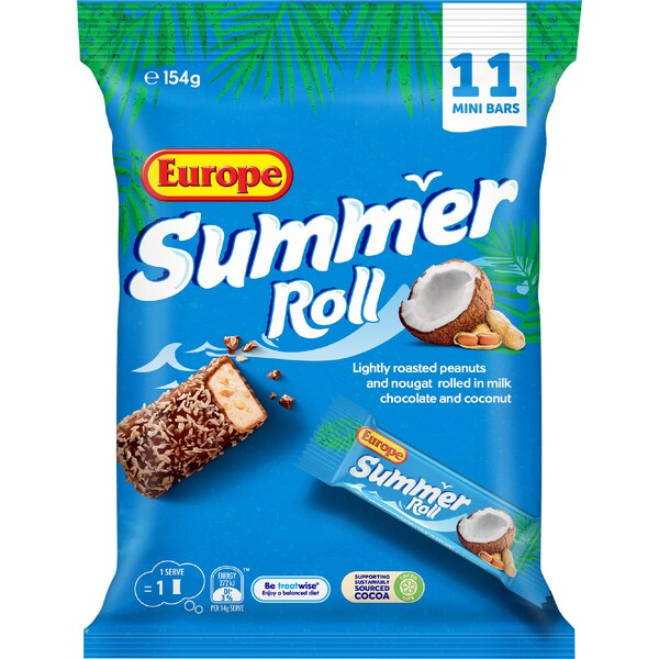 Europe Summer Roll Share Mini Bars 11 pack 154g