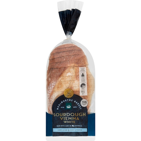 Woolworths Rustic White Sourdough Loaf 500g