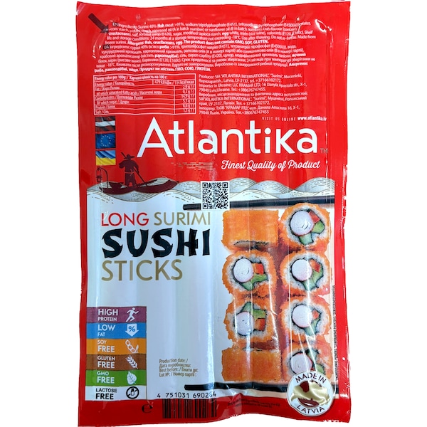 Atlantika Long Surimi Sushi Sticks 500g