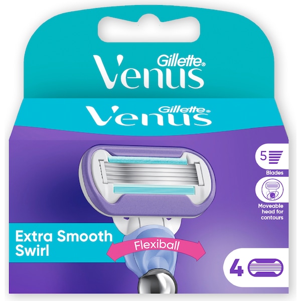 Gillette Venus Extra Smooth Swirl Razor Cartridges 4 pack