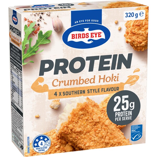 Birds Eye Protein Crumbed Hoki Fillets Southern Style 320g