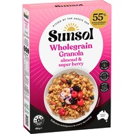 Sunsol Wholegrain Granola Almond & Super Berry