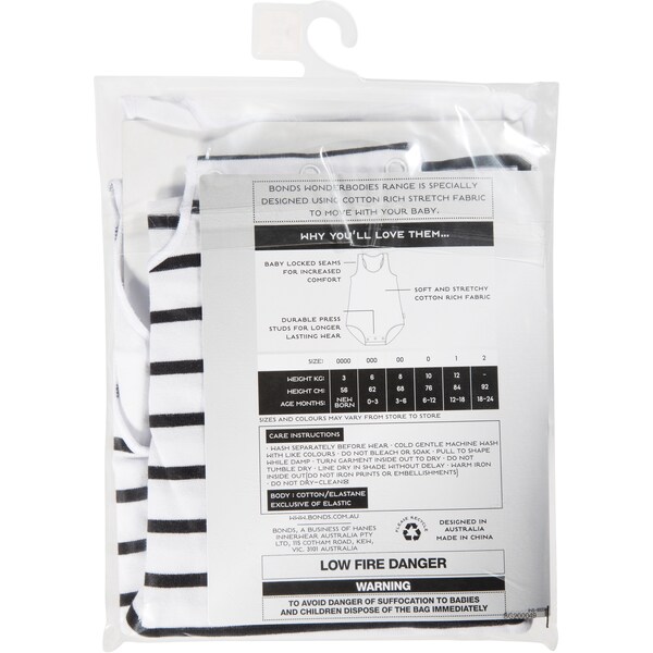 Bonds Wonderbodies Singletsuit  2 Pack