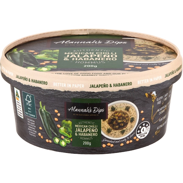 Alannah's Dip Mexican Chilli Jalapeno & Habanero Hommus 200g