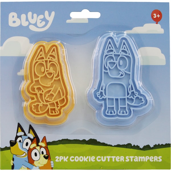 Bluey Christmas Cookie Cutter Stamper 2 pack