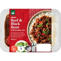 Woolworths Beef & Black Bean With Rice