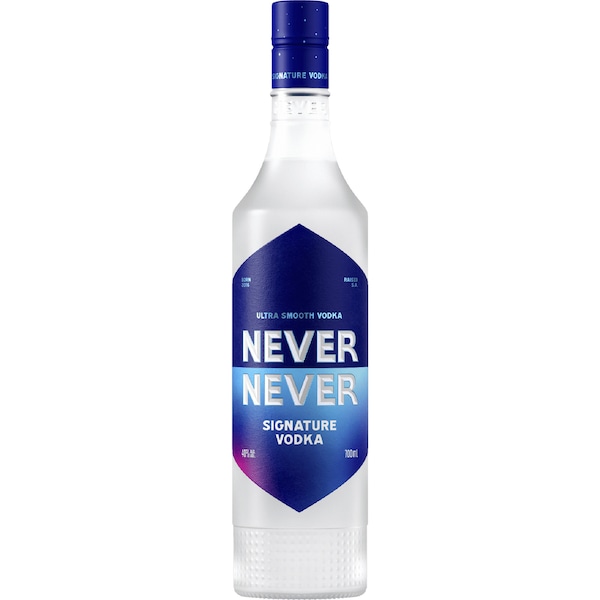 Never Never Premium Vodka Bottle 700mL