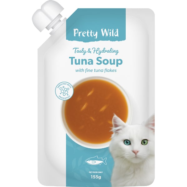 Pretty Wild Soup Cat Food Tuna 155g