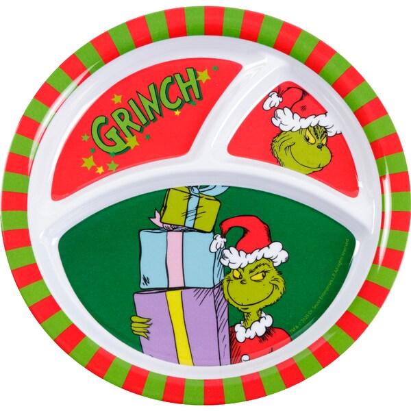 The Grinch Melamine Divided Plate each