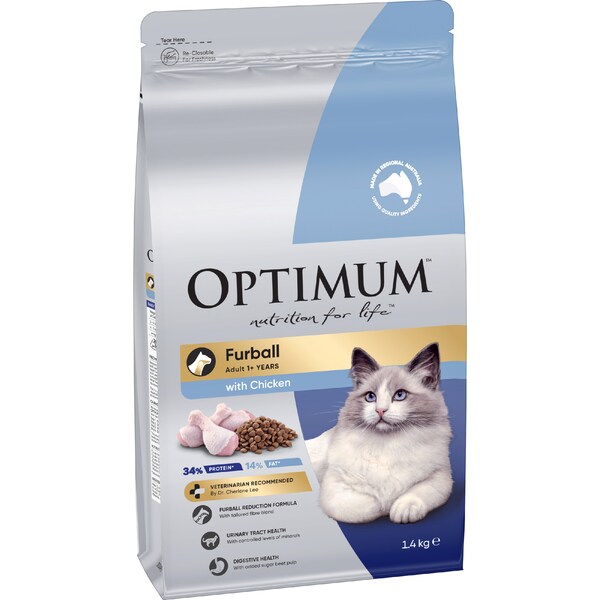 Optimum Furball Chicken Dry Cat Food 1.4kg