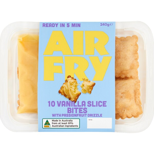 Air Fry Vanilla Slice Bites With Passionfruit Drizzle 240g