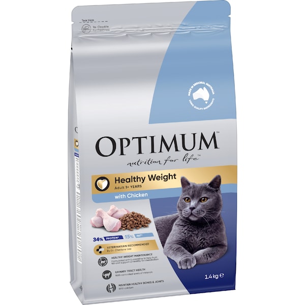 Optimum Healthy Weight Dry Cat Food Chicken 1.4kg