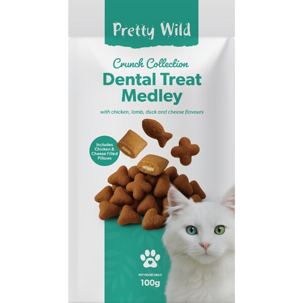 Pretty Wild Dental Medley Cat Treats 100g