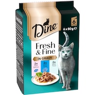 Dine Fresh Fine Wet Cat Food Salmon Tuna & Trout In Gravy